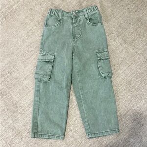Kids Green Cargo Pants - Casual Utility Style